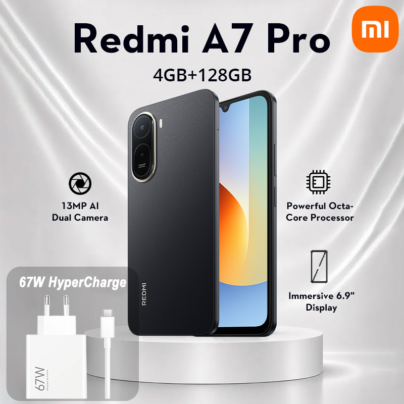 Image of Xiaomi Redmi A7 Pro 4g Smartphone 4gb + 128gb Black 6000mah Battery T7250 -core 6.9 Inch 120hz Display 13mp Camera, Included Xiaomi 67w Combo