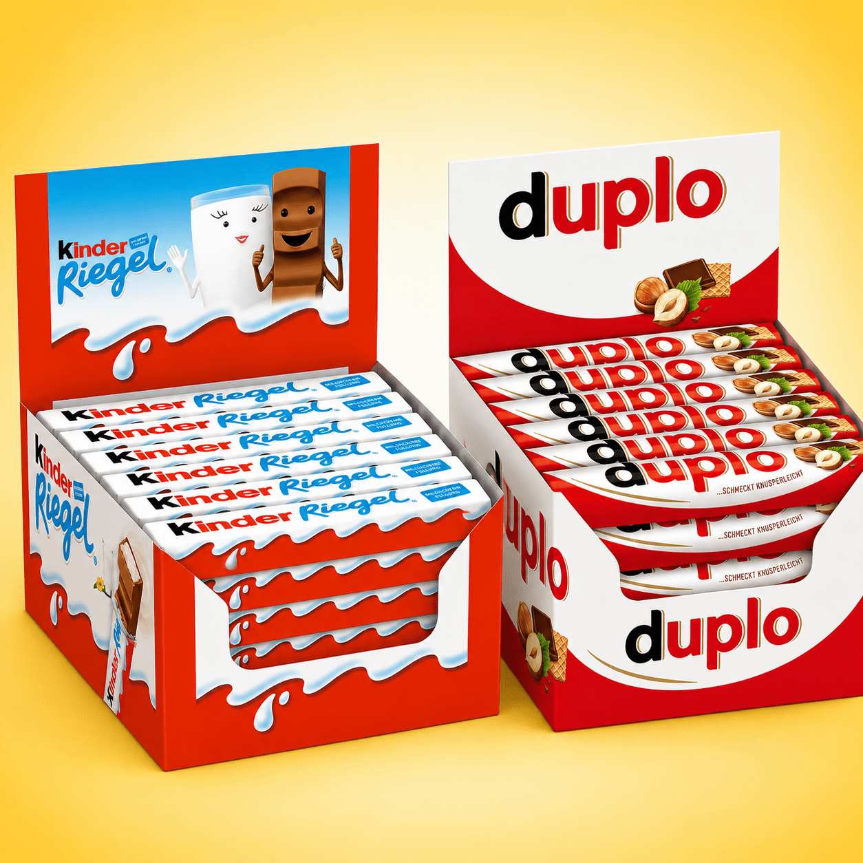 Ferrero Duplo Chocolate Bar 40 Pack (contents: 40 X 1) And Kids - Chocolate Bar 36 Pack (contents: 36 X 1)