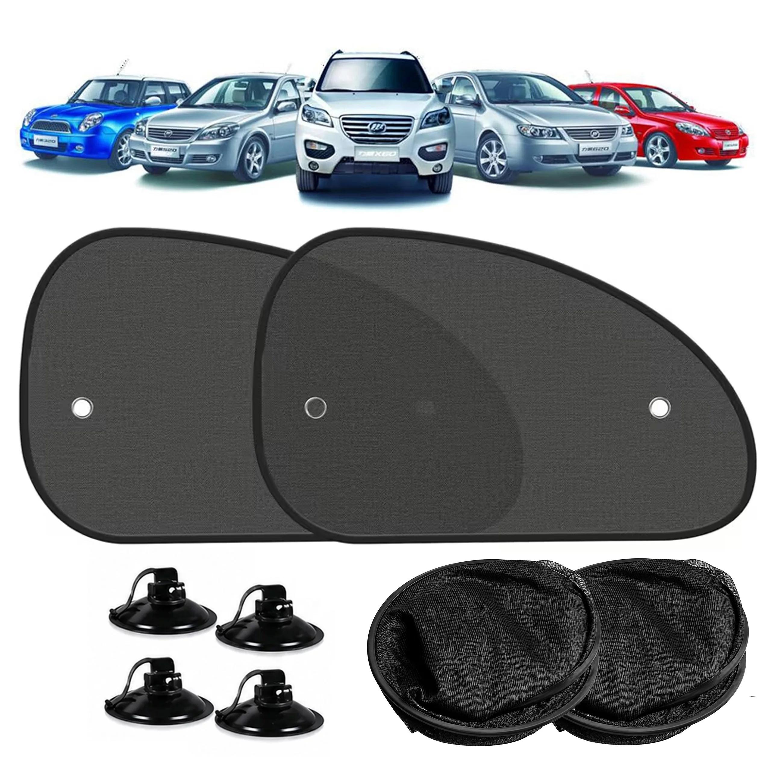Image of Sun Protection Car Sunshades, 2 Pcs, Side Window Roller Blinds, Uv Sun Protection, Universal Foldable Design, For Kids And Adults, Fits Most Cars