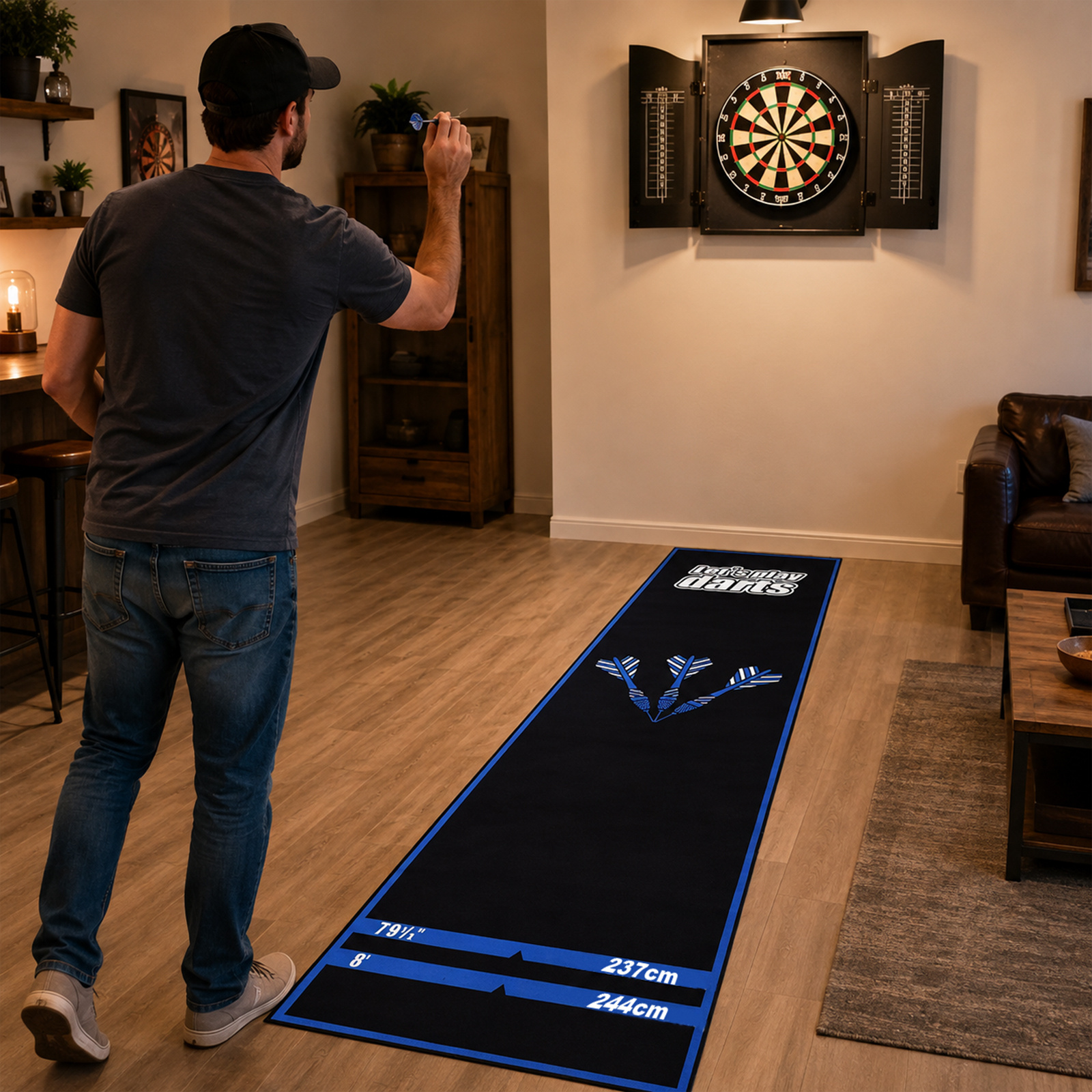 Professional Dartboard Mat for Steel and Soft-Tip Darts
