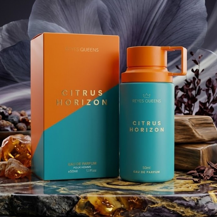 TEMU Everlyx- Citrus Pour Homme Queens. Perfume para hombre Eau de Parfum con notas de naranja caramelo y haba 50ml