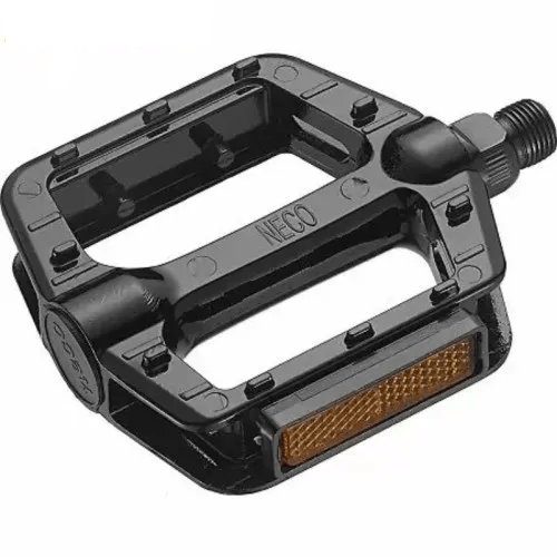TEMU Pedales de Bicicleta WP625 de Aluminio, Eje 9/16" Acero 10B21, Rodamientos de Bolas, Reflectores, Negro, 109x96mm, Par