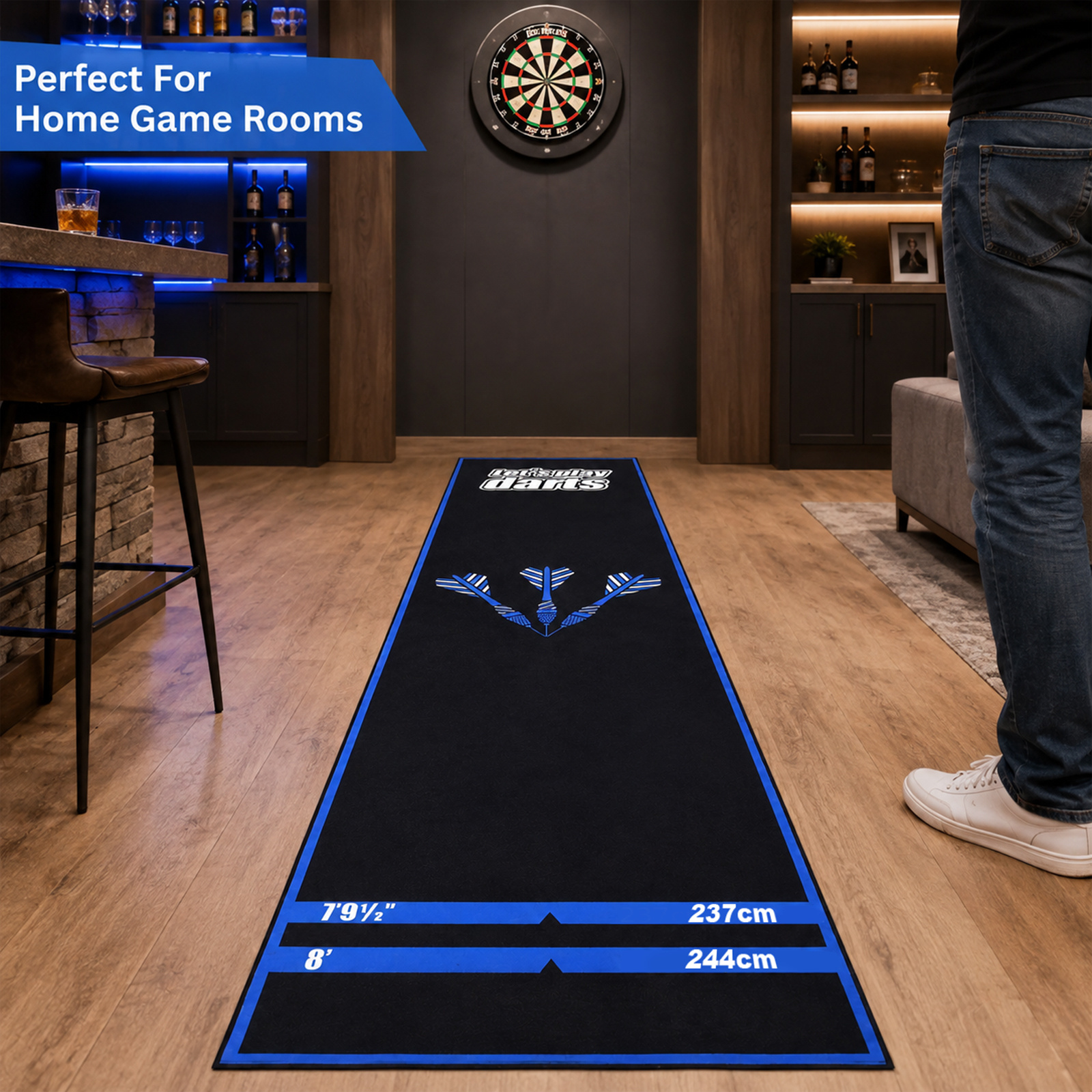 Professional Dartboard Mat for Steel and Soft-Tip Darts