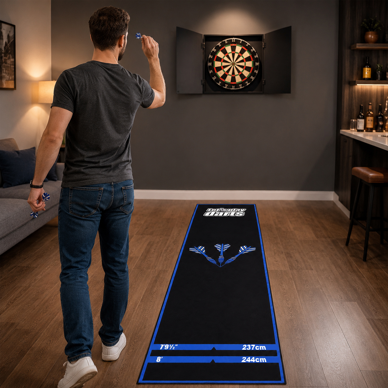 Professional Dartboard Mat for Steel and Soft-Tip Darts