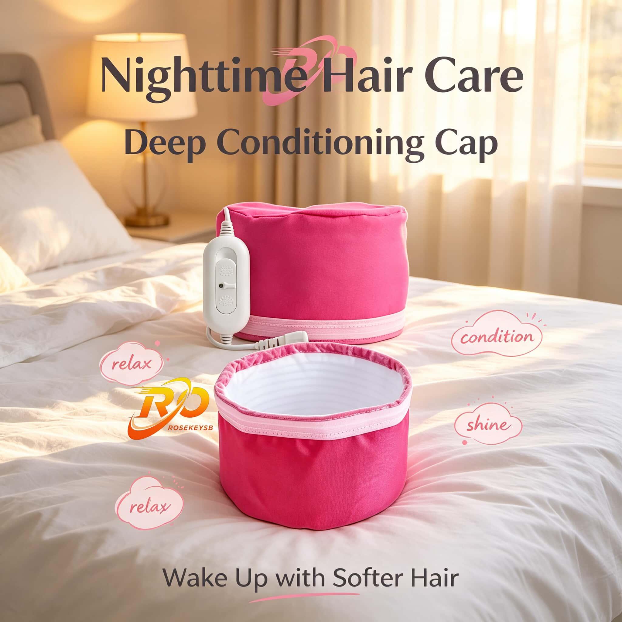 Image of Reusable Hair Care Bonnet, Easy Nourishing & Conditioning For Hair, For Hair‑mask Treatment, Hair Oil Care, Perm & Dye Hair Repair, At‑home , Household Beauty Accessory For Bathroom Daily Use