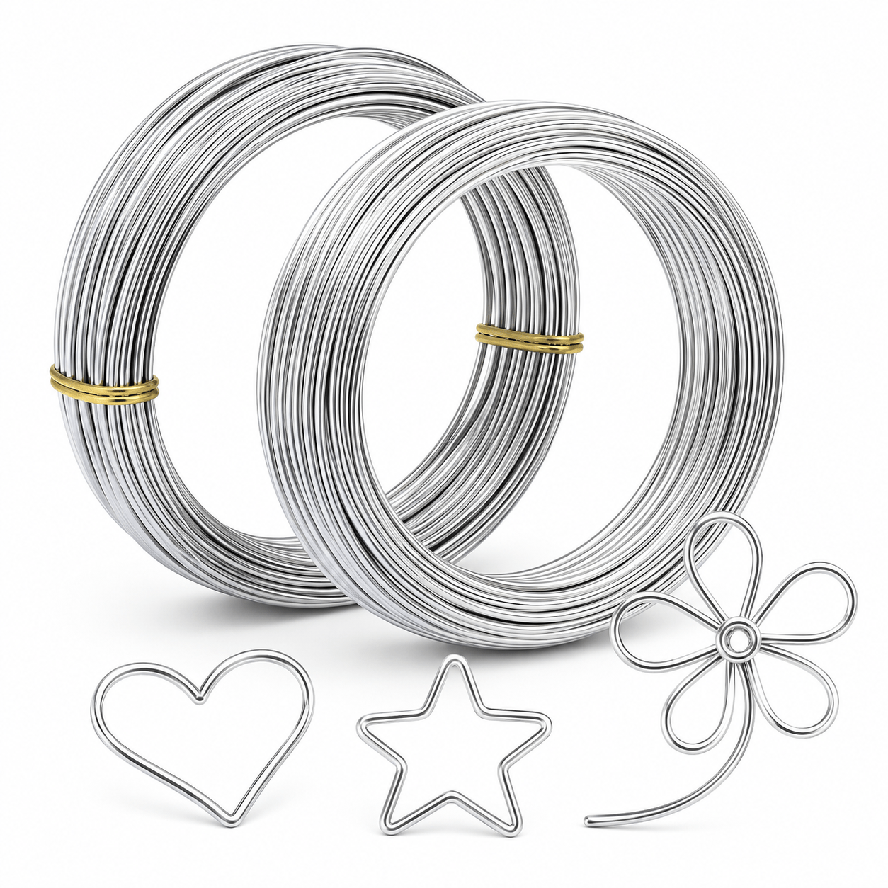 TEMU 1mm Galvanised Craft Wire 60m, 2 X 30m Rolls, 18 Gauge Bendy Steel Wire For Floristry, Wreath Making, Modelling, Armatures, Sculpture, Garden