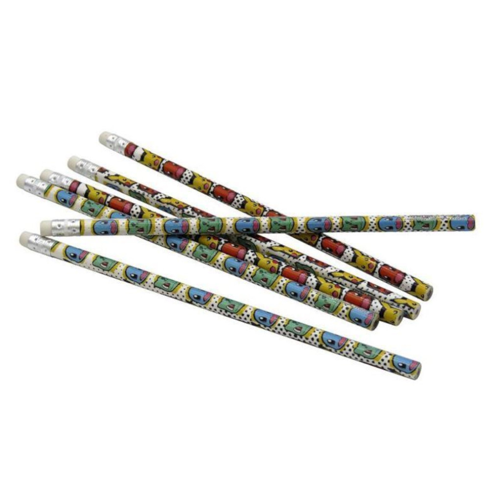 Image of 6-pack Pikachu Pencils With Eraser, Wooden Pencils