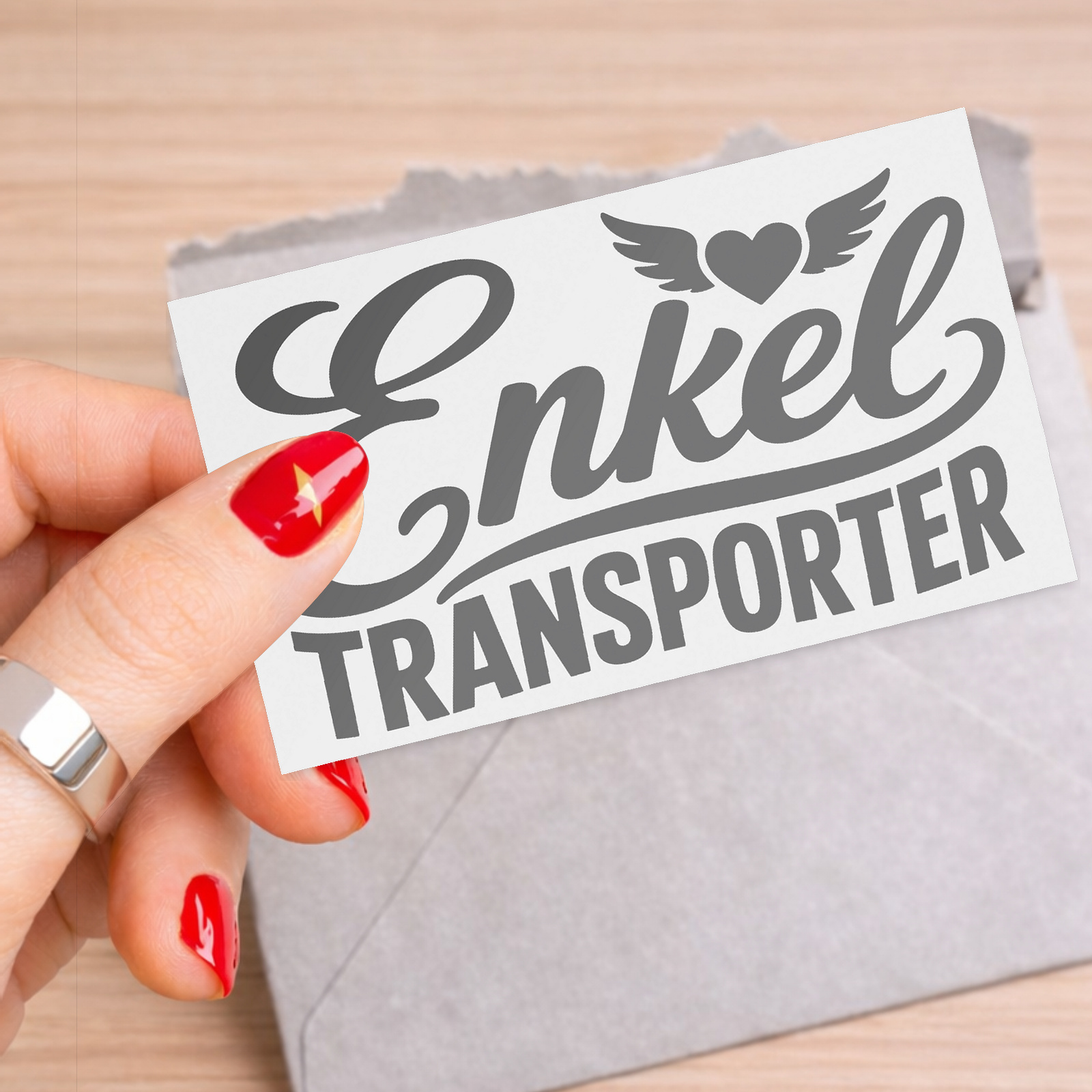 Image of Sticker Grandchild Transporter Waterproof Car Sticker Window Decal Rear Window Vehicle Sticker Car Decor Design Grandpa Grandma Grandchild Family Kids Decoration For Car Window Bodywork Or Bumper