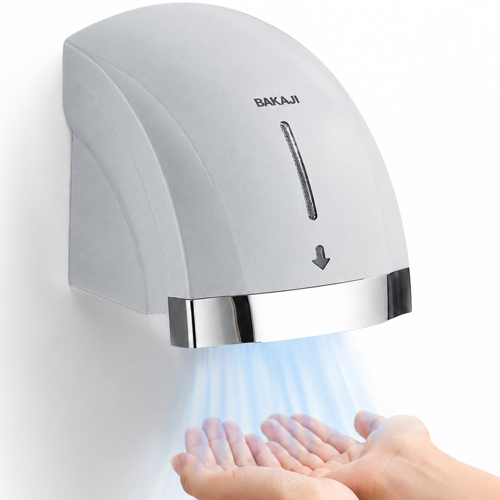 TEMU BAKAJI Asciugamani Automatico Elettrico da Parete per Hotel, Bagni Pubblici, Ristoranti, Asciuga ad da Parete con Fotocellula, Potenza 2000W,