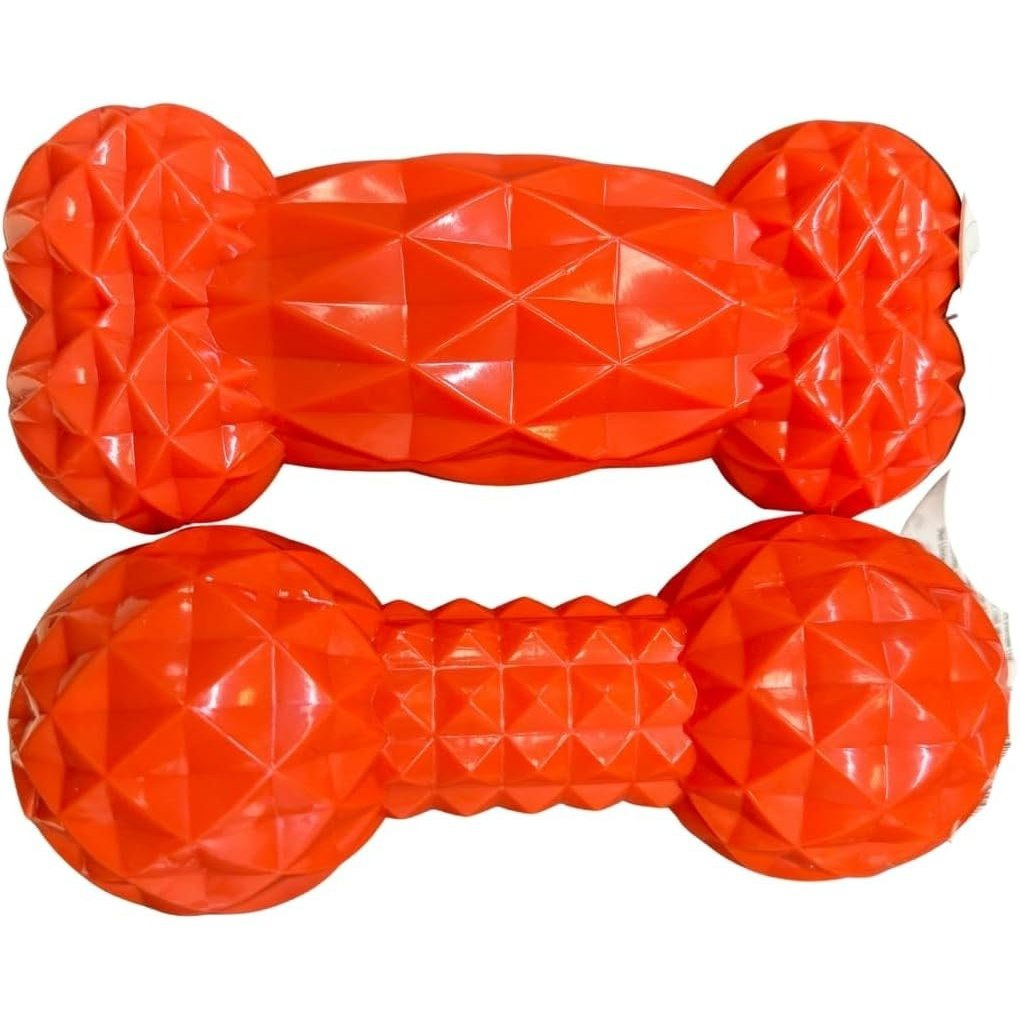 Dog Bone & Dumbbell Squeaky Toy 2-Pack