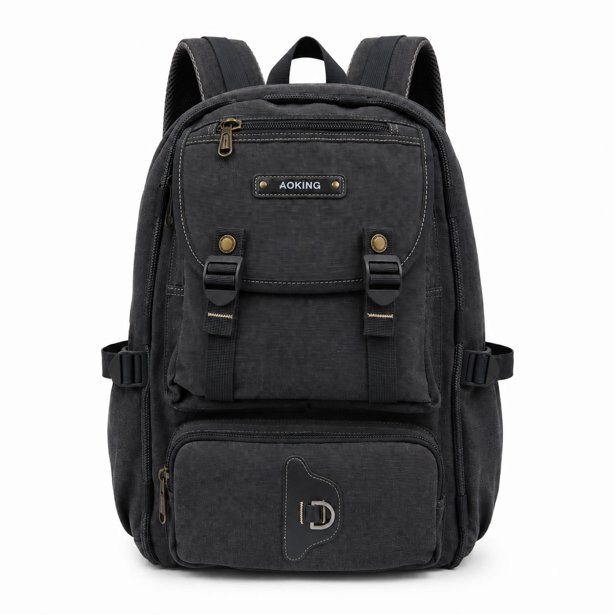 Image of Trekking Backpack Hiking Backpack Canvas Backpack Daypack Travel Backpack School Backpack Work Backpack Aoking Denim Canvas Backpack For Men And Women 35l 48x33x22 Cm 3 Colors