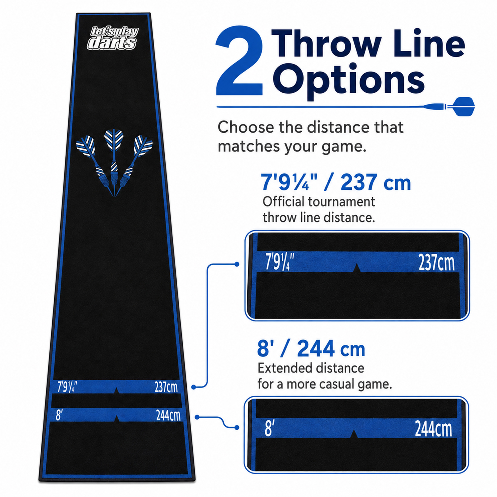 Professional Dartboard Mat for Steel and Soft-Tip Darts