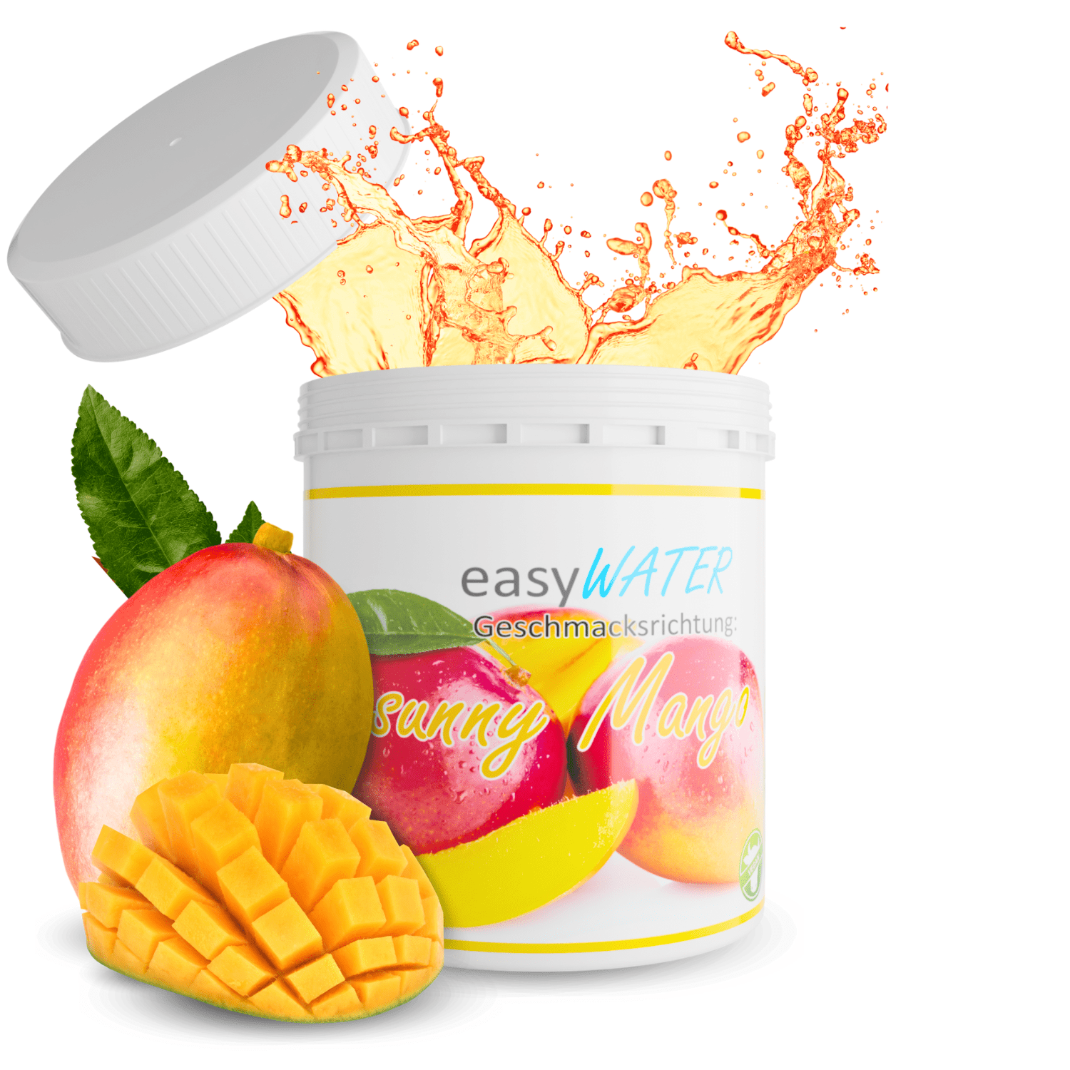 Sugar-free Drink Powder With A Mango Flavor, Easywater Sunny Mango To Mix With Water