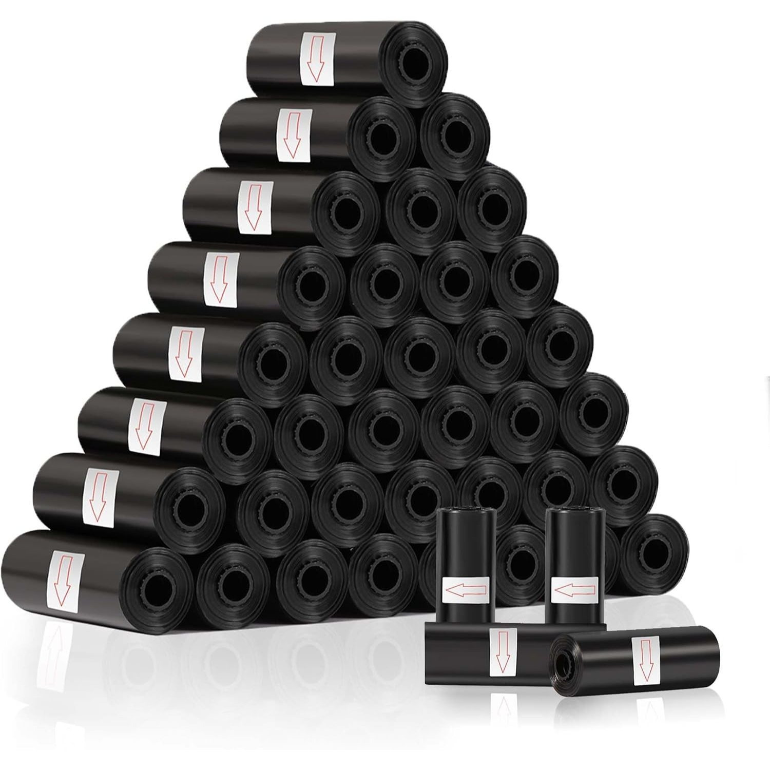 TEMU 600 Bolsas para Caca de Perro, Negras, Sin Perfume, 22.5 x cm, 40 Rollos | 15 por rollo, Robustas, Antigoteo y Fáciles de , Ideales para ,