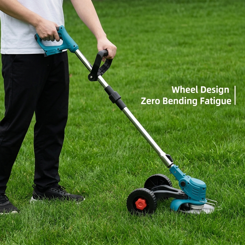Professional Hand Edger Lawn Tool With Wheels, Manual Grass Trimmer Weed Edger For Garden