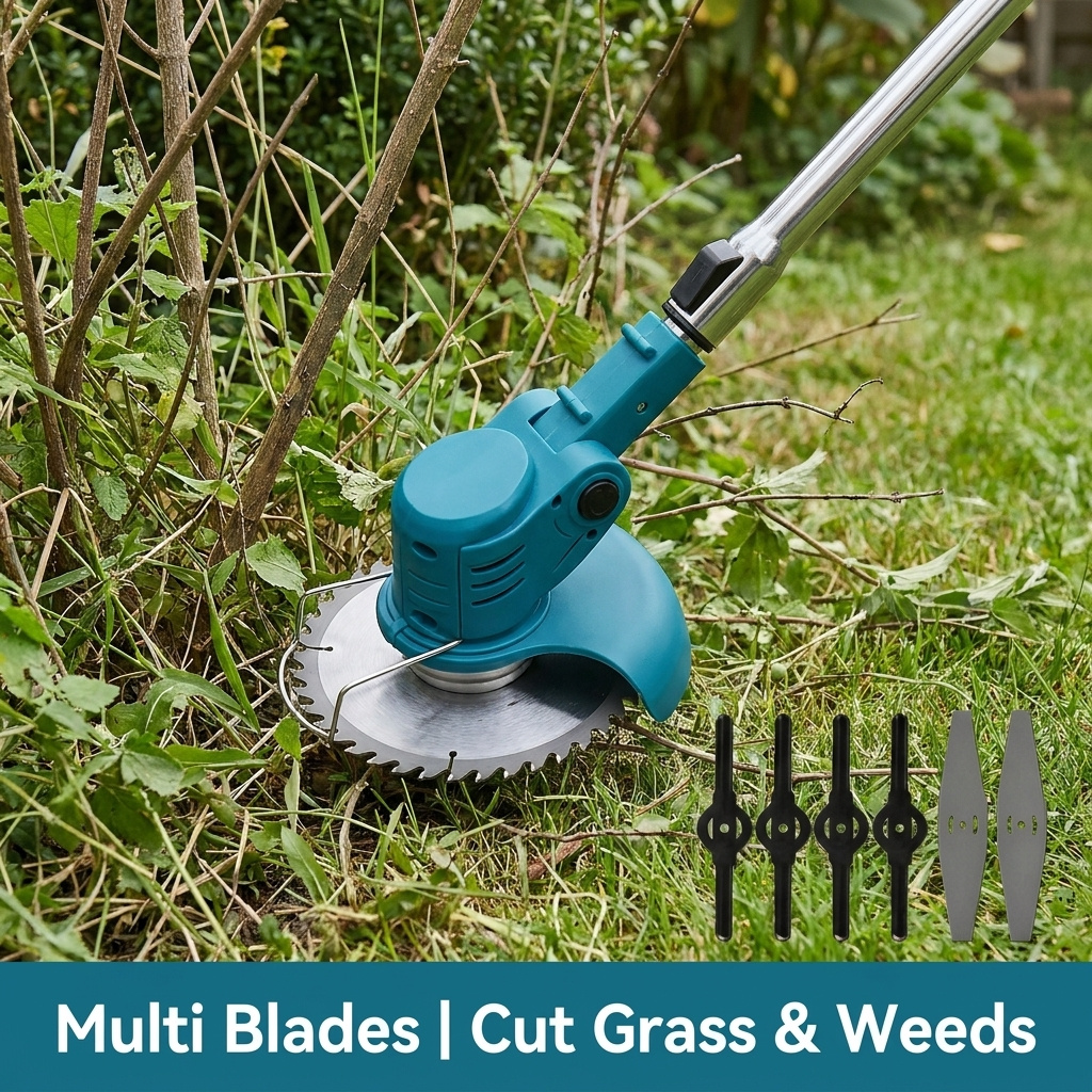 Heavy Duty Manual Lawn Edger With Wheels, Grass Cutter Hand Tool With Interchangeable , Professional Yard Trimming Edger For Garden Patio Maintenance