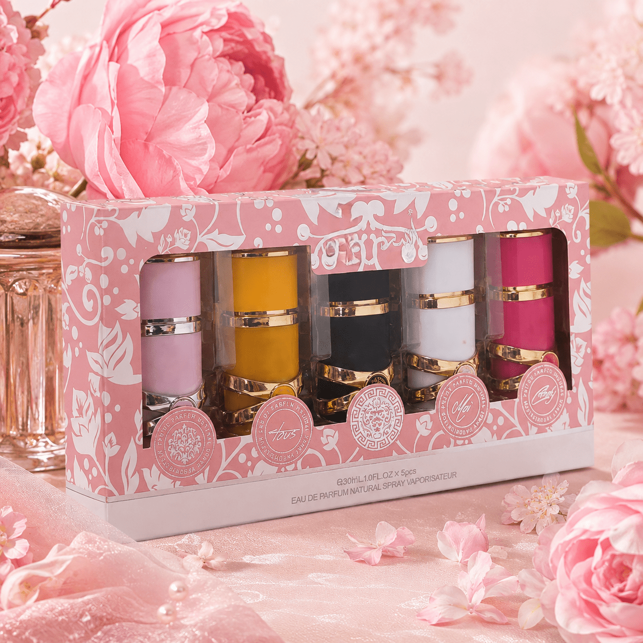 TEMU Set Of 5 Women's Eau De Parfum 30 Ml – Mini Perfumes With Floral And – Gift Idea
