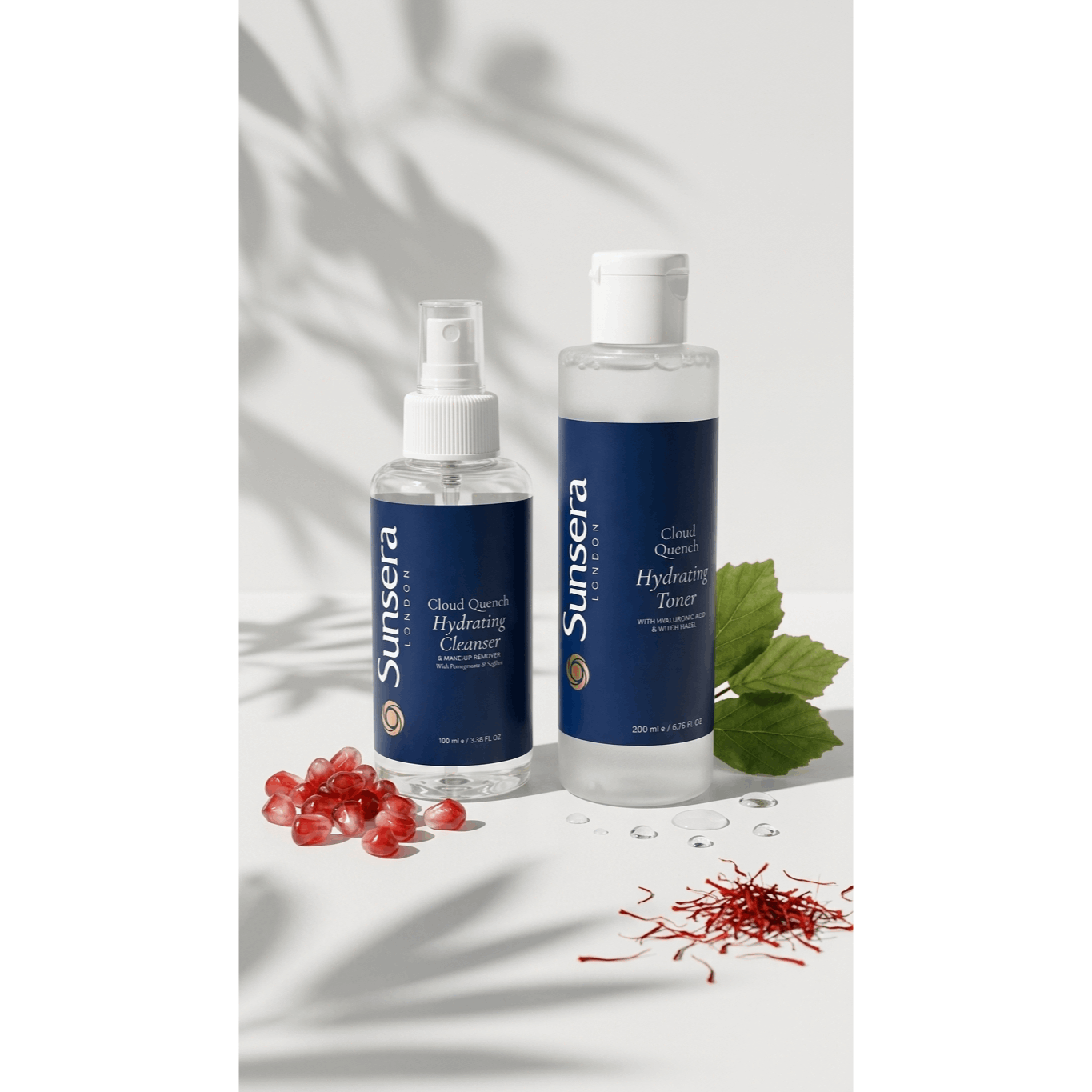Sunsera Cloud Quench Prep & Cleanse Duo, Hydrating Cleanser 100ml + Toner 250ml