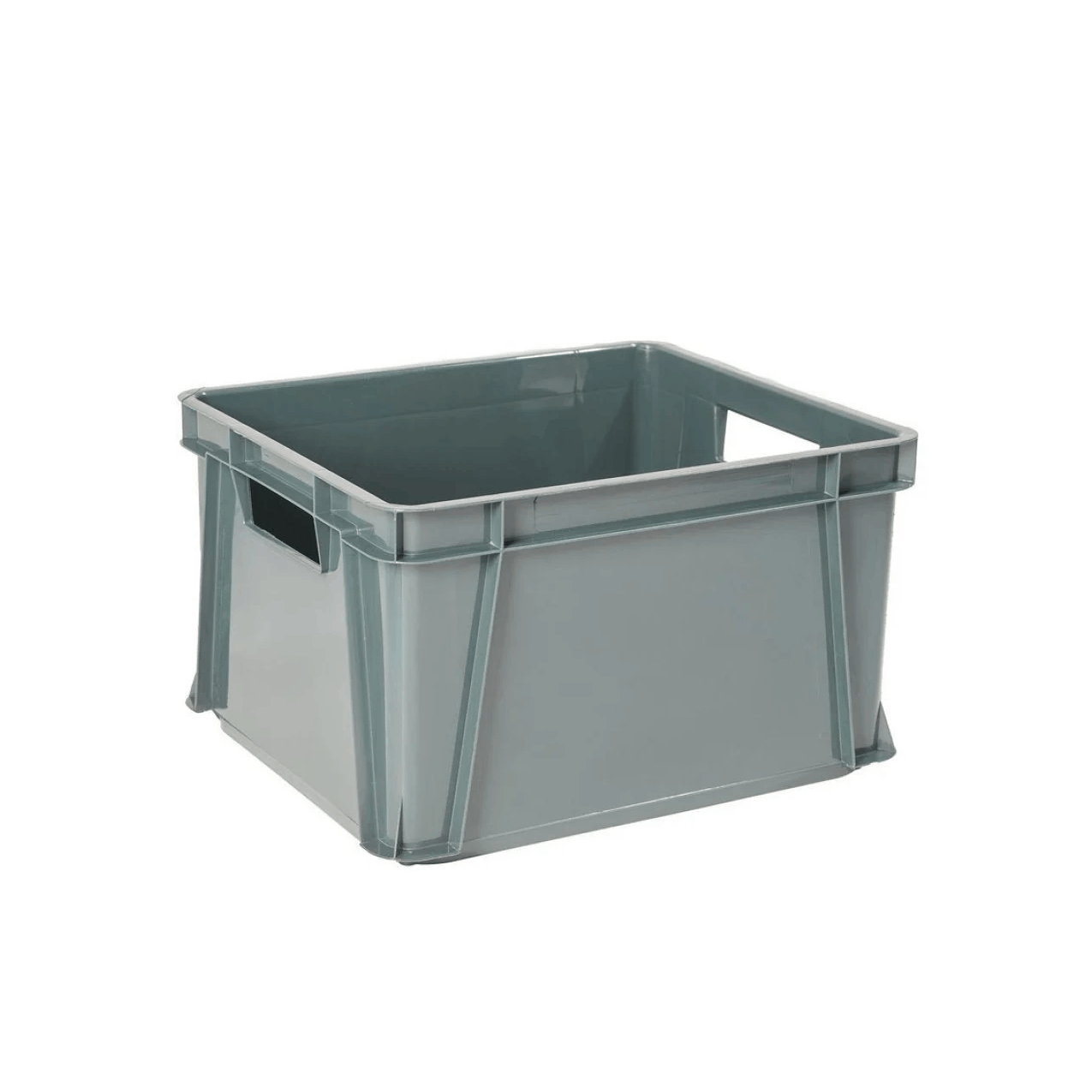 Image of Plastic Storage Box 41 X 34.5 X 24.5 Box With 2 Handles Grey