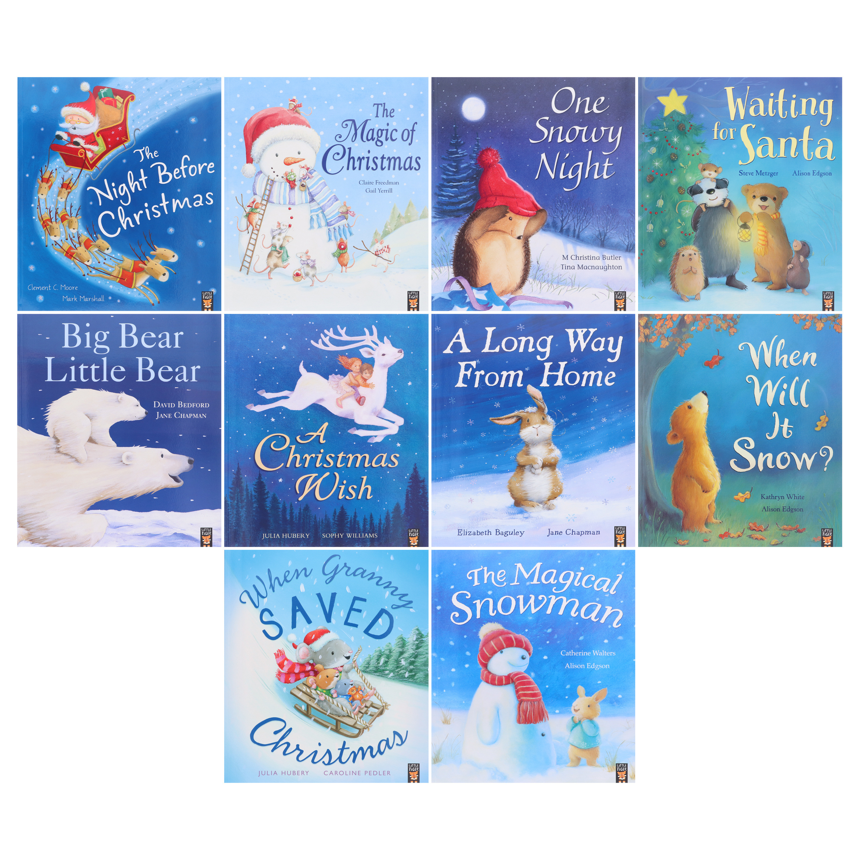 TEMU Children Christmas Storybook Collection 10 Books Set (the Night Before Christmas, The Magic Of Christmas, 1 Snowy Night, Waiting For Santa, Big