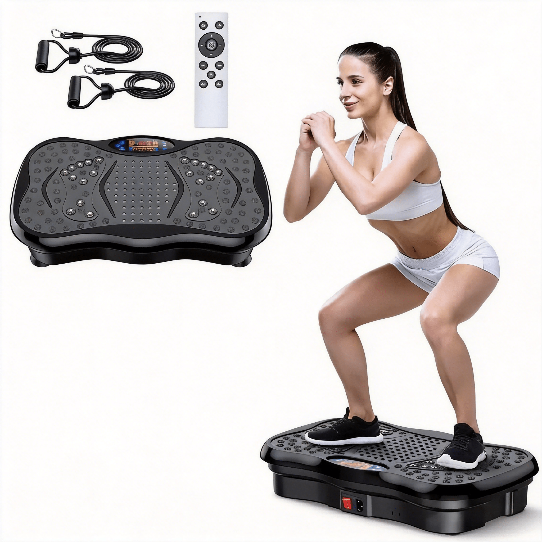 Portable Vibration Plate, Full‑ Machine For Body Shaping & Fat Burning, Compact Home Fitness Equipment, Easy To Carry & Store, Toning Workout Platform, Ideal Holiday Gift For