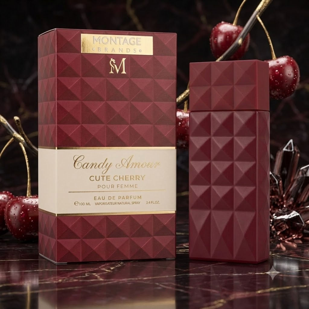 TEMU Everlyx- Candy Cute Cherry Montage Brands. Perfume para mujer Eau de Parfum gourmand oriental con notas de chocolate negro y 100ml