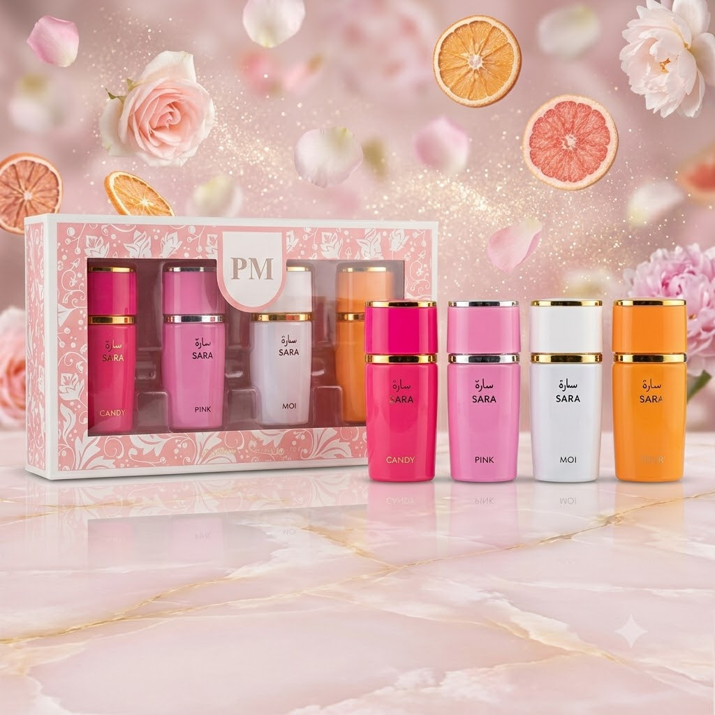 Image of Everlyx - My Collection Perfume Case Set. Giftable Pack With 4 Floral, Fruity, And Sweet Eau De Parfum Fragrances: , Moi, Pink, And Candy, X 4 Pcs