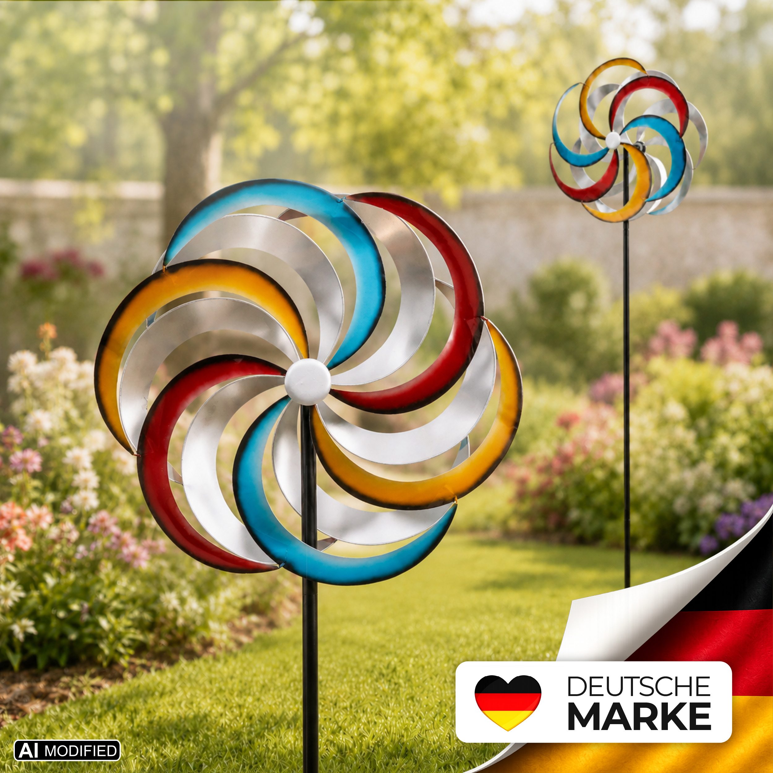 Image of Rainbow Design Wind Spinner, Garden Decor, Wind Chime, Wind Spinner 213 Cm Tall