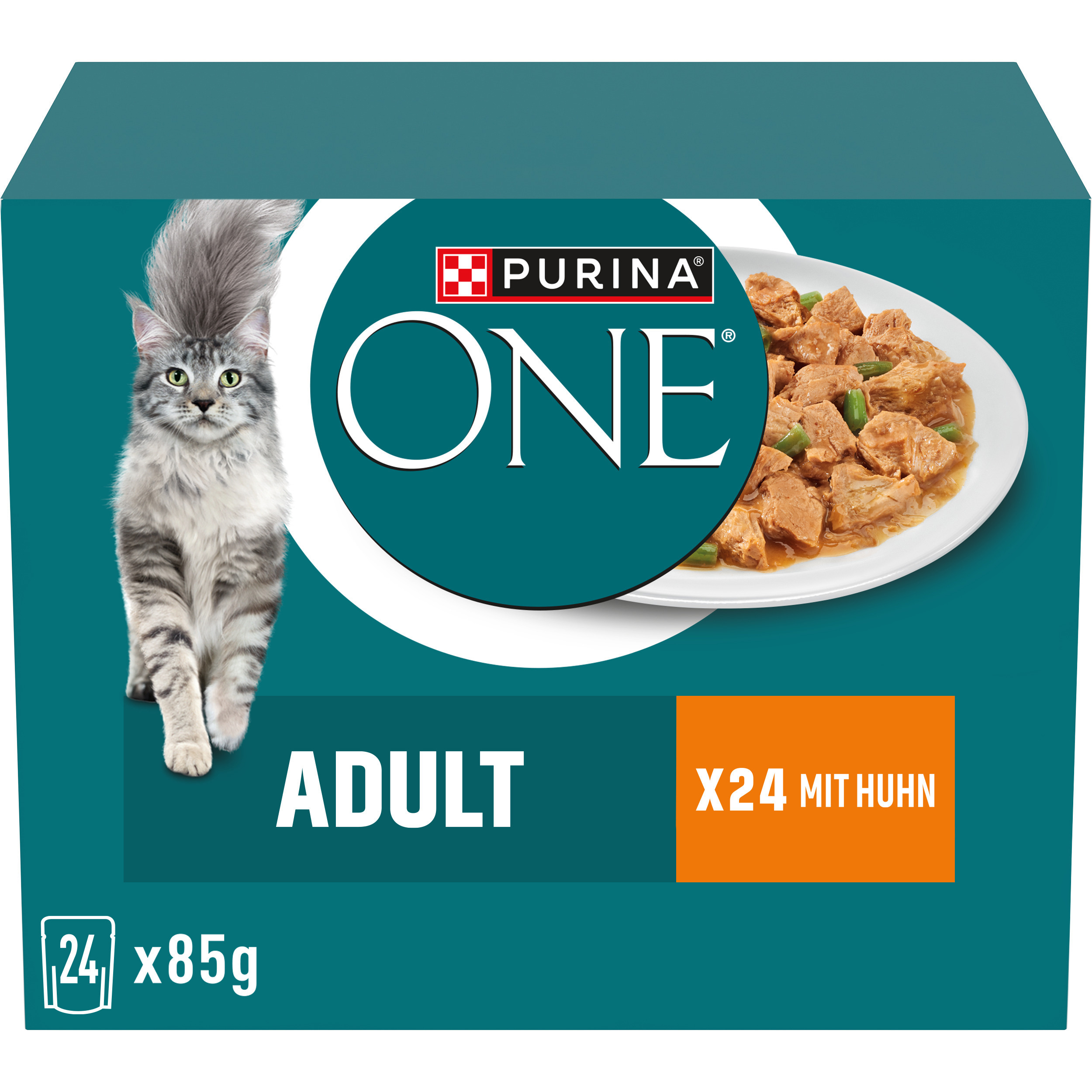 Image of Purina 1 Adult Multipack Wet Cat Food, Tender Pieces In Chicken And Green Beans Sauce