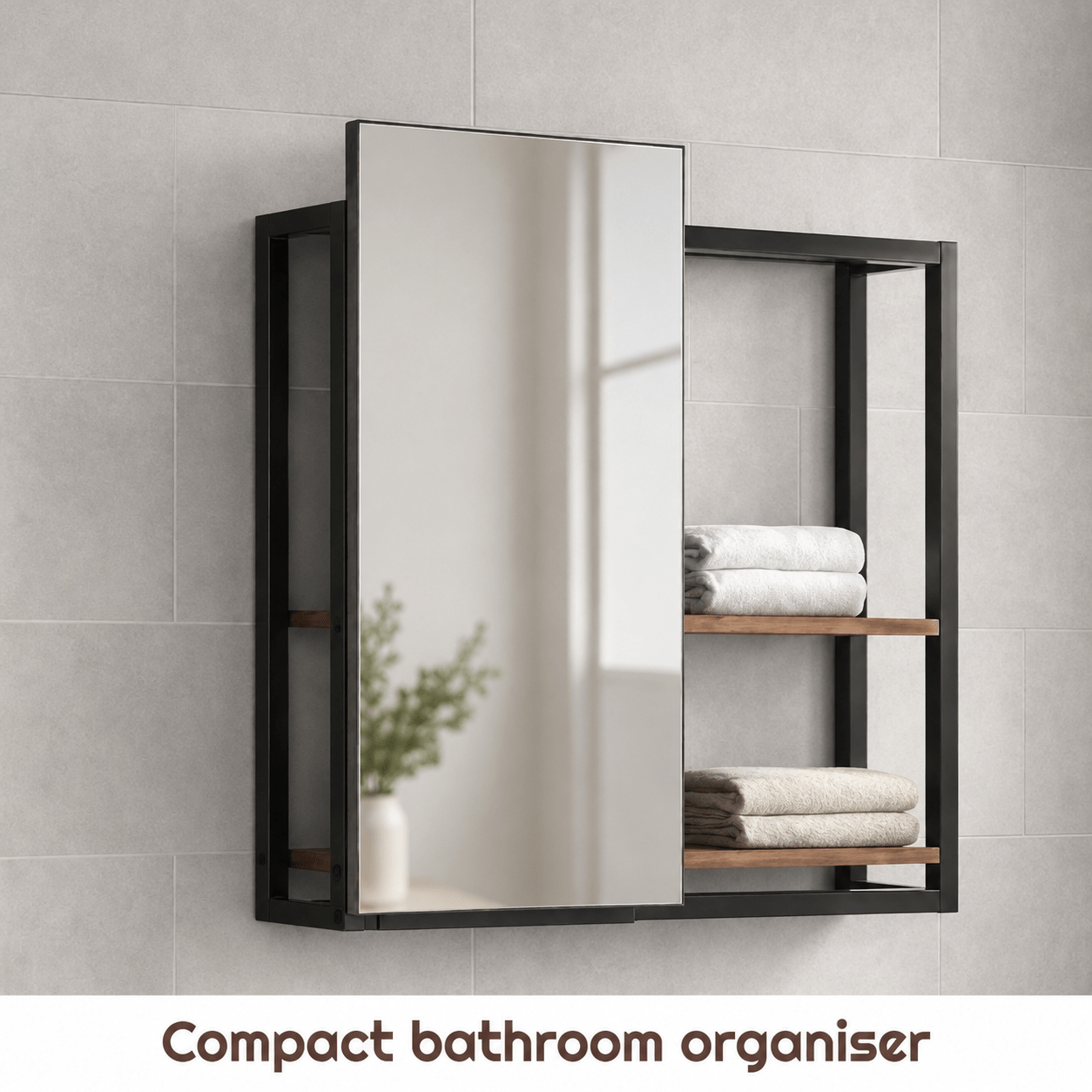 Sliding Door Bathroom Mirror Storage Cabinet