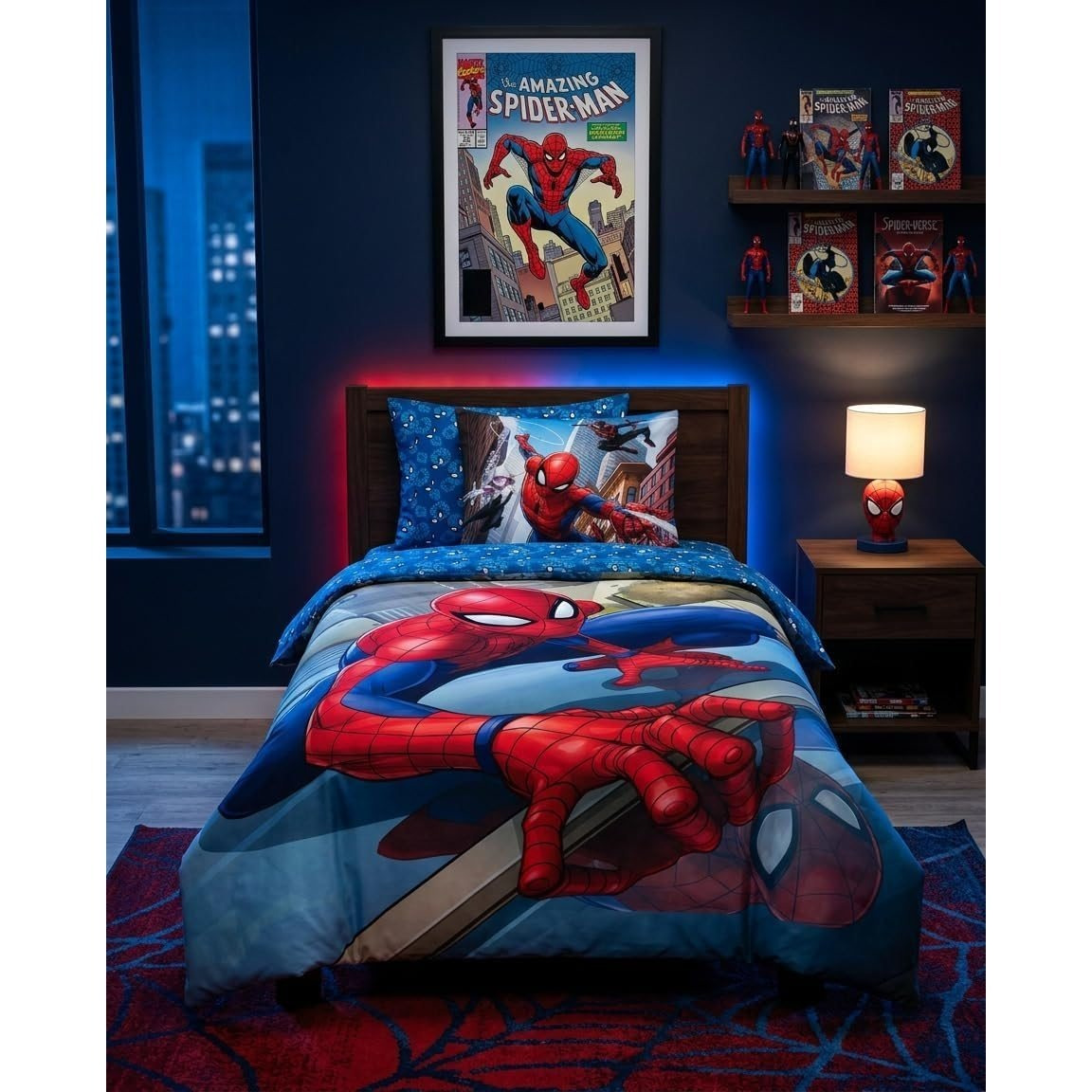 Image of -man Boys' Reversible Bedding Set 140x200 Cm + Pillowcase 65x65 Cm, 100% Cotton | | Official License