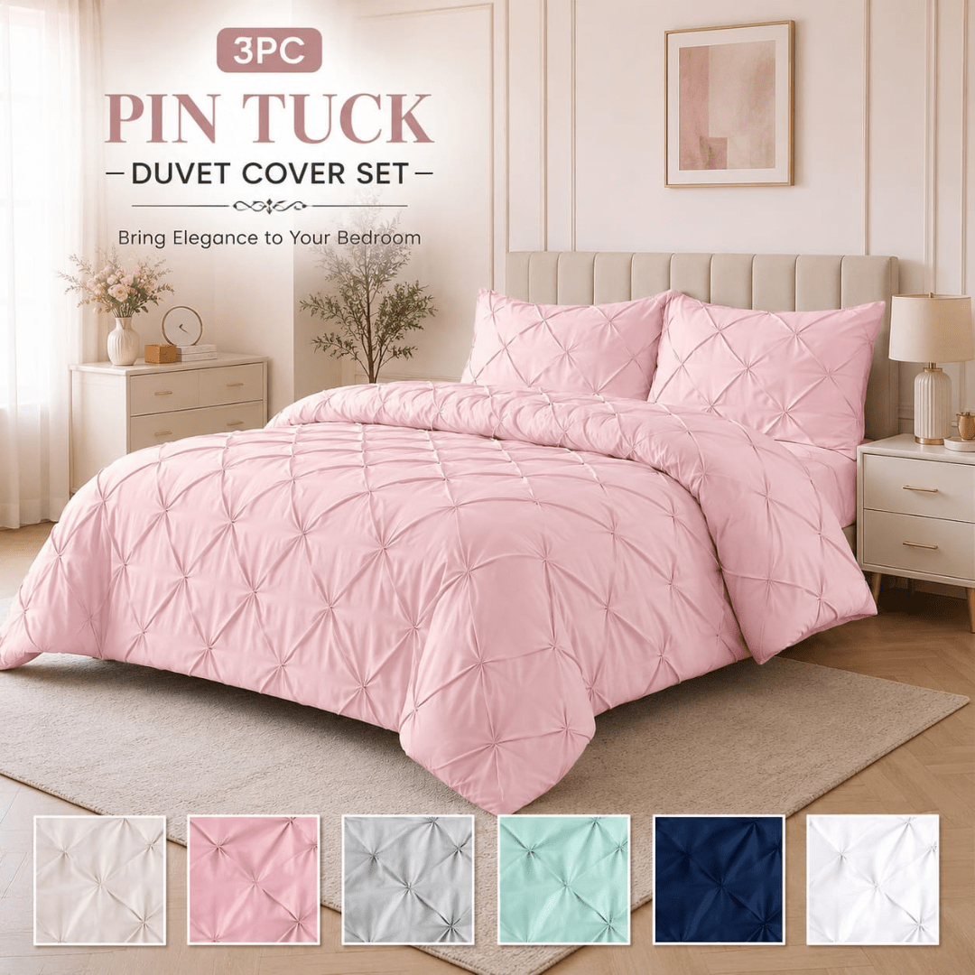 item picture   textiles pintuck duvet cover set textured quilt cover with pillowcases stylish bed linen set machine washable duvet cover decorative bedding collection for   and super king beds
