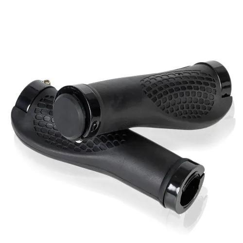 TEMU Puños de Bicicleta "Relieve" Ergonómicos con Abrazadera, Negro, Antideslizantes para MTB y , 130mm, Par
