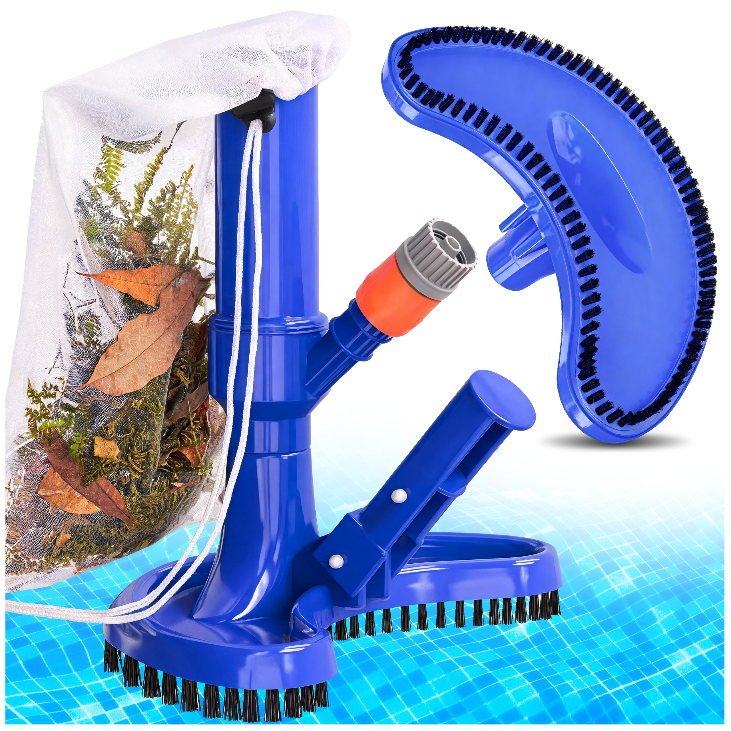 TEMU BALAIS ASPIRATEUR POUR PISCINE KIT DE NETTOYAGE 2-EN-. Aspirateur de piscine manuel pour tuyau d'arrosage. Système Venturi mécanique, aucune