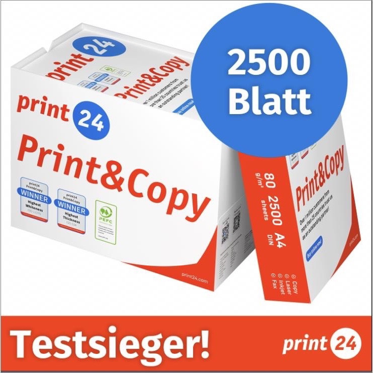 Printer Paper 2500 Sheets 5 X 500 A4 80g Certified "sid / -24