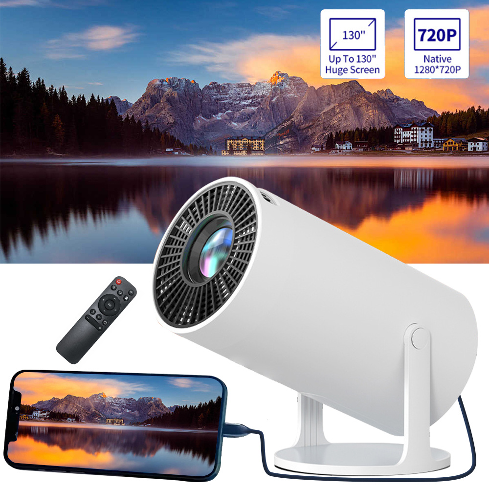 TEMU Mini projecteur avec haut-parleur, 200 ANSI, compatible 4K, 720P, compatible 11, fonctionne avec appareils HD, smartphones et ordinateurs
