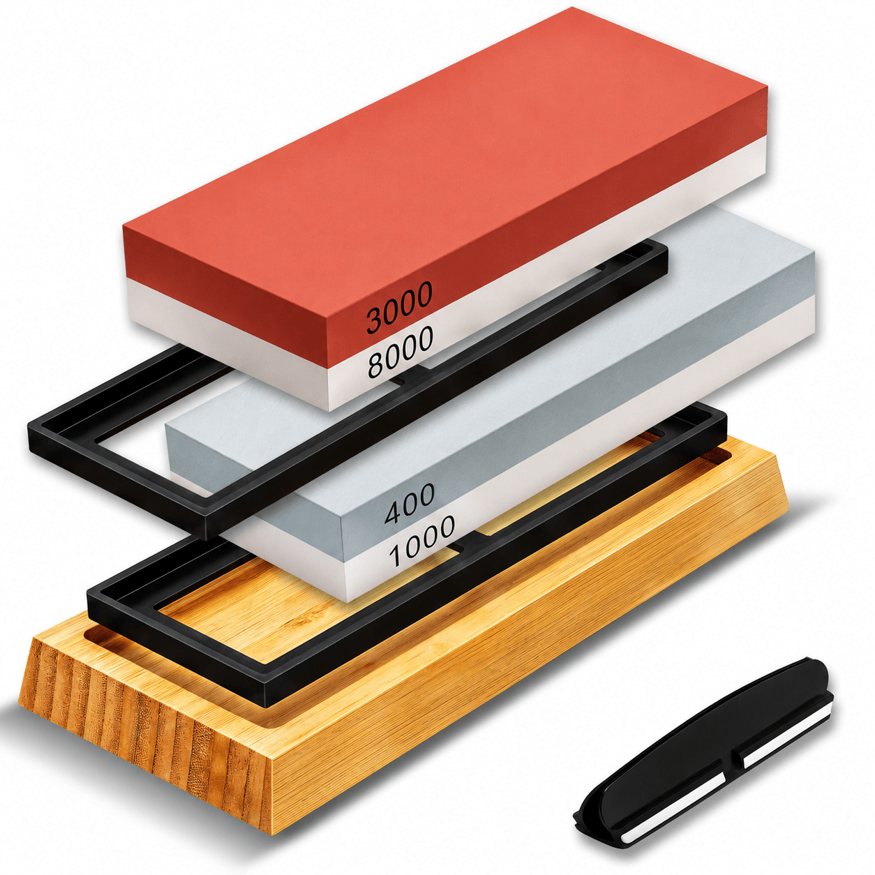 Professional Knife Sharpener – Double-graded , Perfect For Kitchen Knives, , And Tools, Ensures Smooth And Precise Sharpening, Includes Non-slip Base And Angle Guide