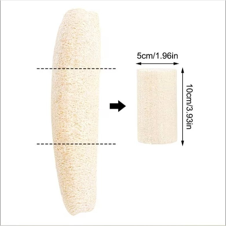 12 Pack Natural Loofah Plant Fiber Scrubber Set
