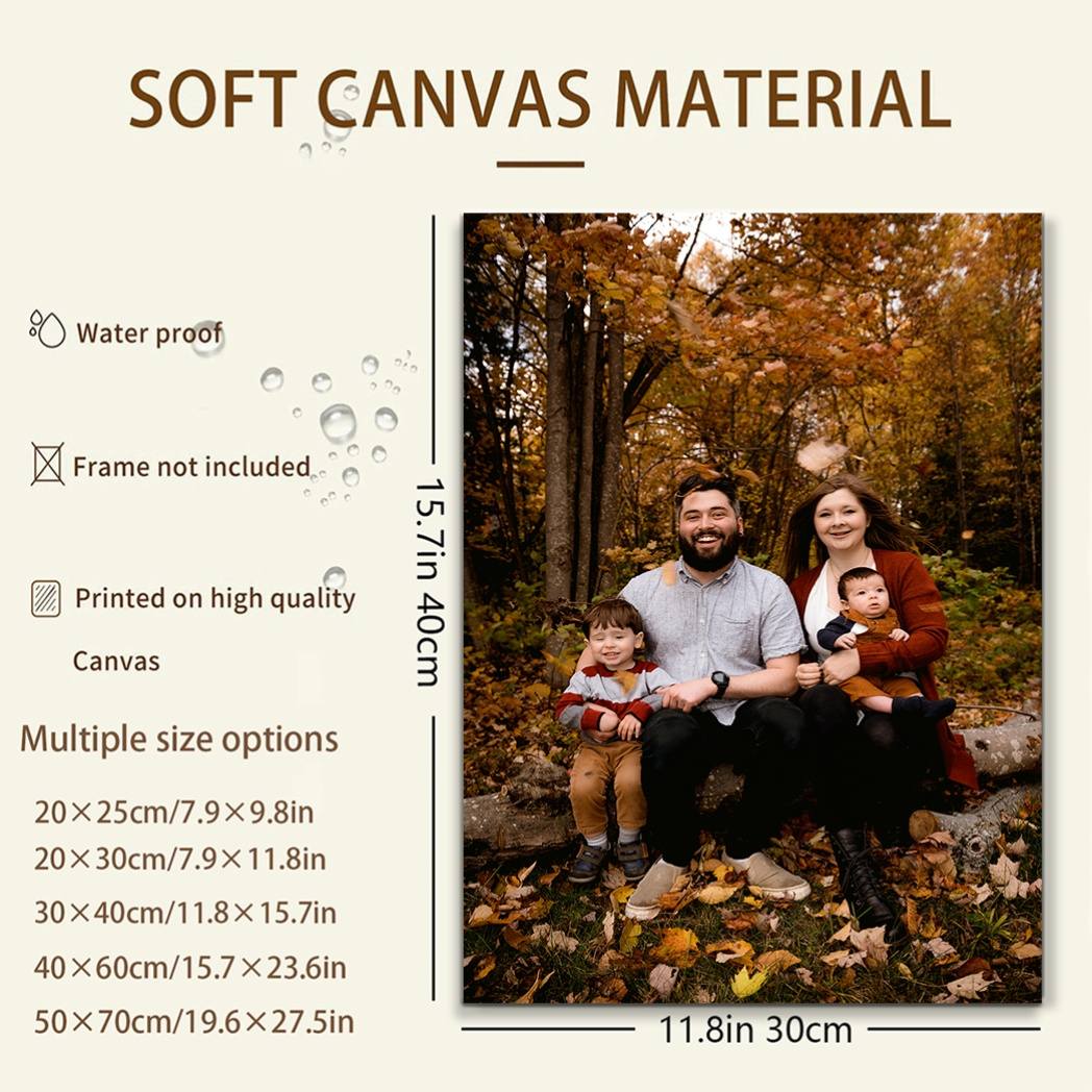 Personalized Canvas Print for Home Decor, Custom Photo Wall Art