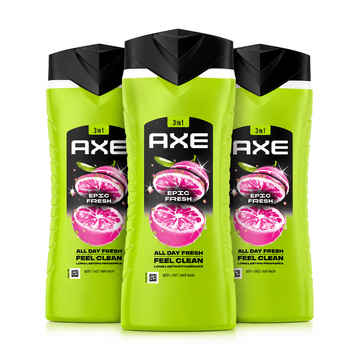 TEMU AXE Fresh Gel de Ducha 400 ml – Pack de 3 Botes – Cuerpo, Cara y Cabello – Fresca y Duradera