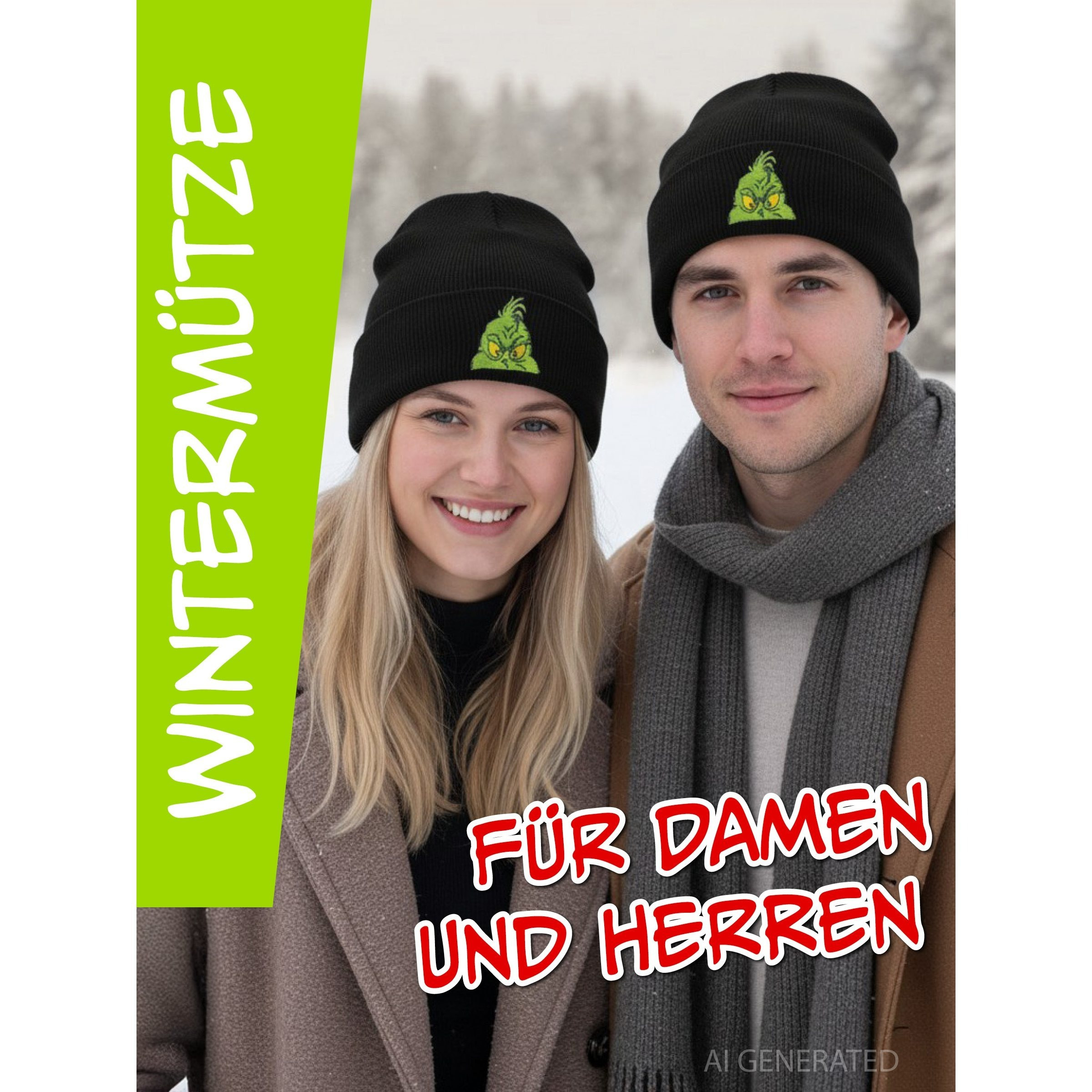 The Knit Hat For Men And Women - Head Unisex Beanie Hat Black