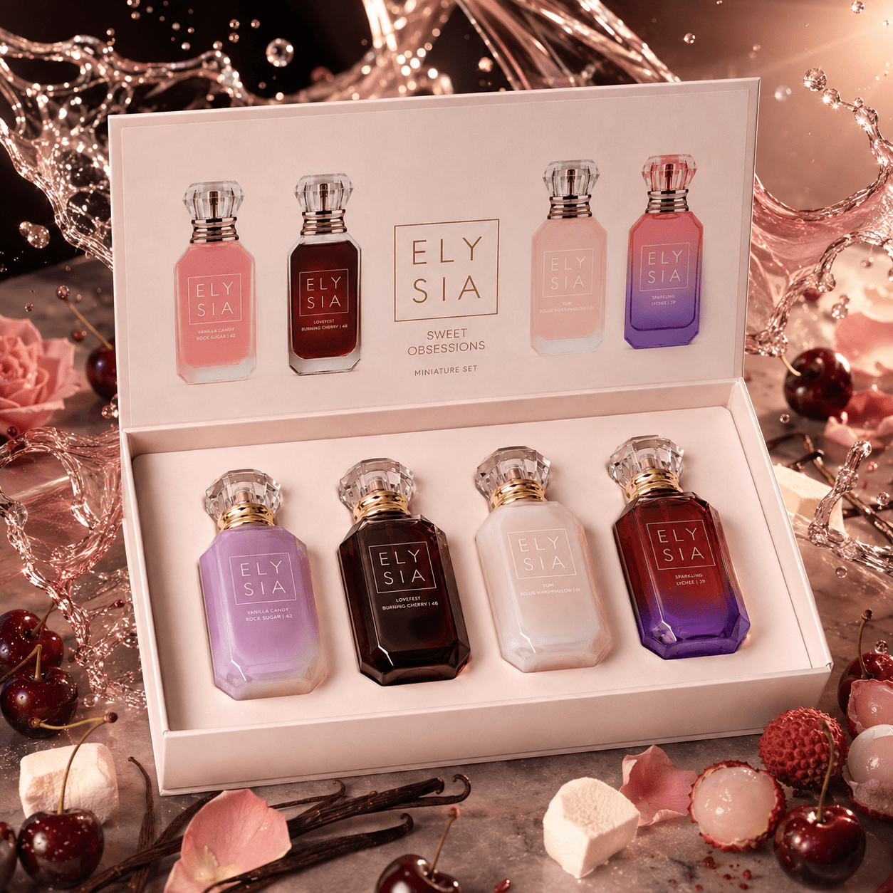 TEMU Sweet �� Cofanetto di Fragranze per la Casa, Set da 4 � 30 ml, Profumazioni Decorative per Ambienti, Idea Regalo Elegante