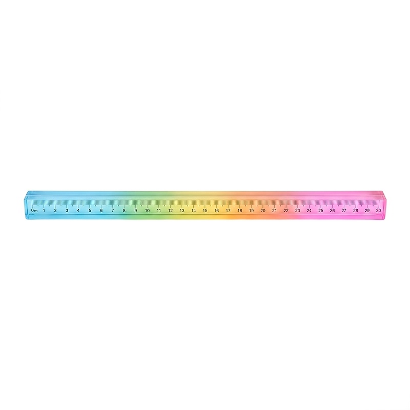 Geometric Drawing Tools, Colorful Ruler and Cube