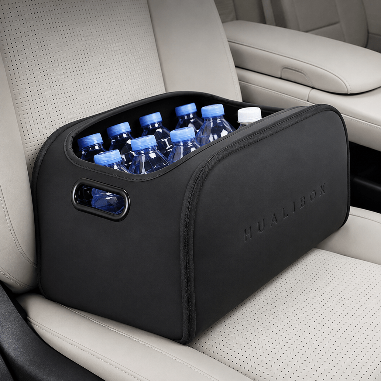 TEMU lokalny magazyn, Tragbare Autositz-Aufbewahrungstasche, Auto-Aufbewahrungsbox mit doppelter Netztasche und großzügigem Fassungsvermögen, 38*26*,