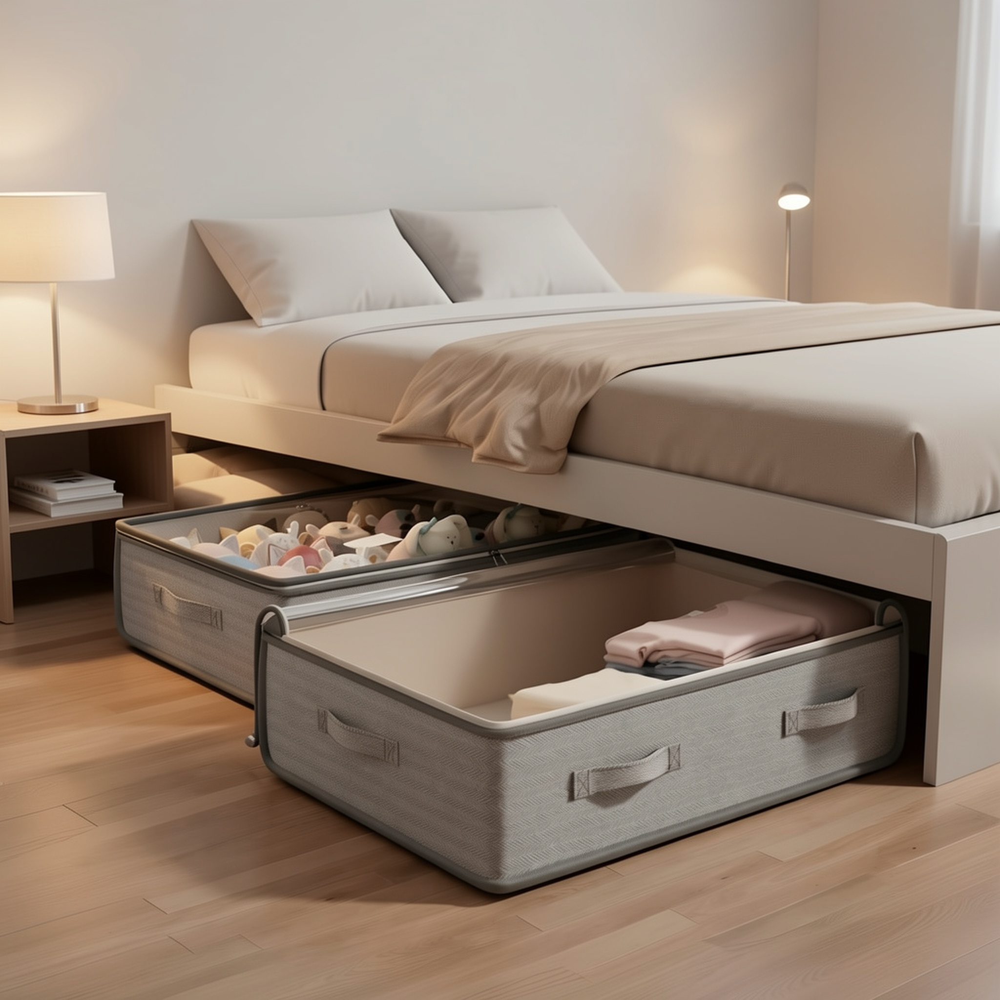 3pcs Foldable Under-Bed Storage Organizers for Clothes
