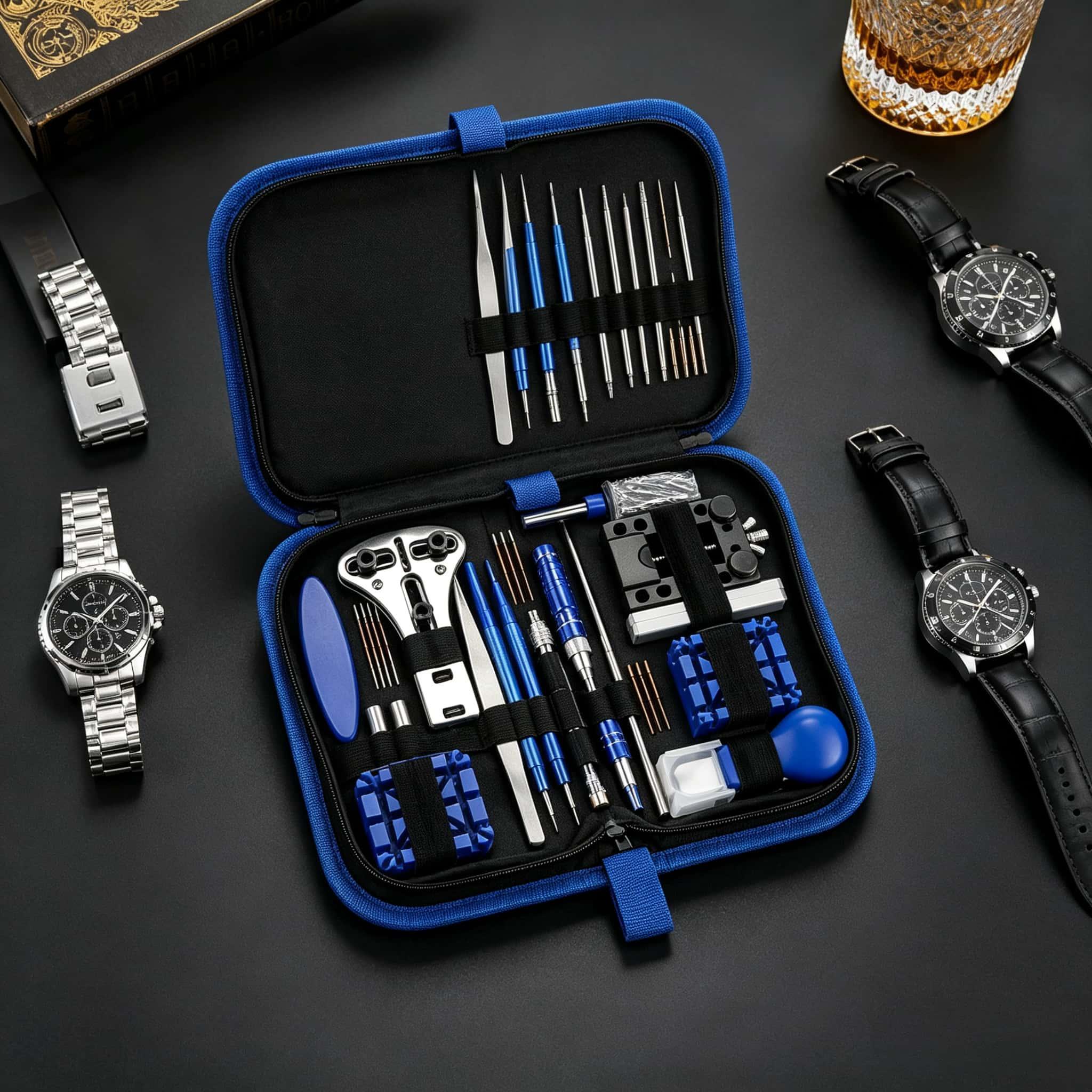 185pcs Watch Maintenance Tool Set, Precision Manual Repair Kit For Watch Strap Adjustment, Bracelet Link Removal, Case Opening, Component Handling And Everyday