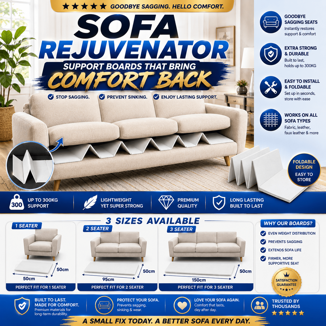item picture sofa support board for sagging cushions foldable sofa   seat support   anti sag couch cushion support   1 2 3 seater sizes