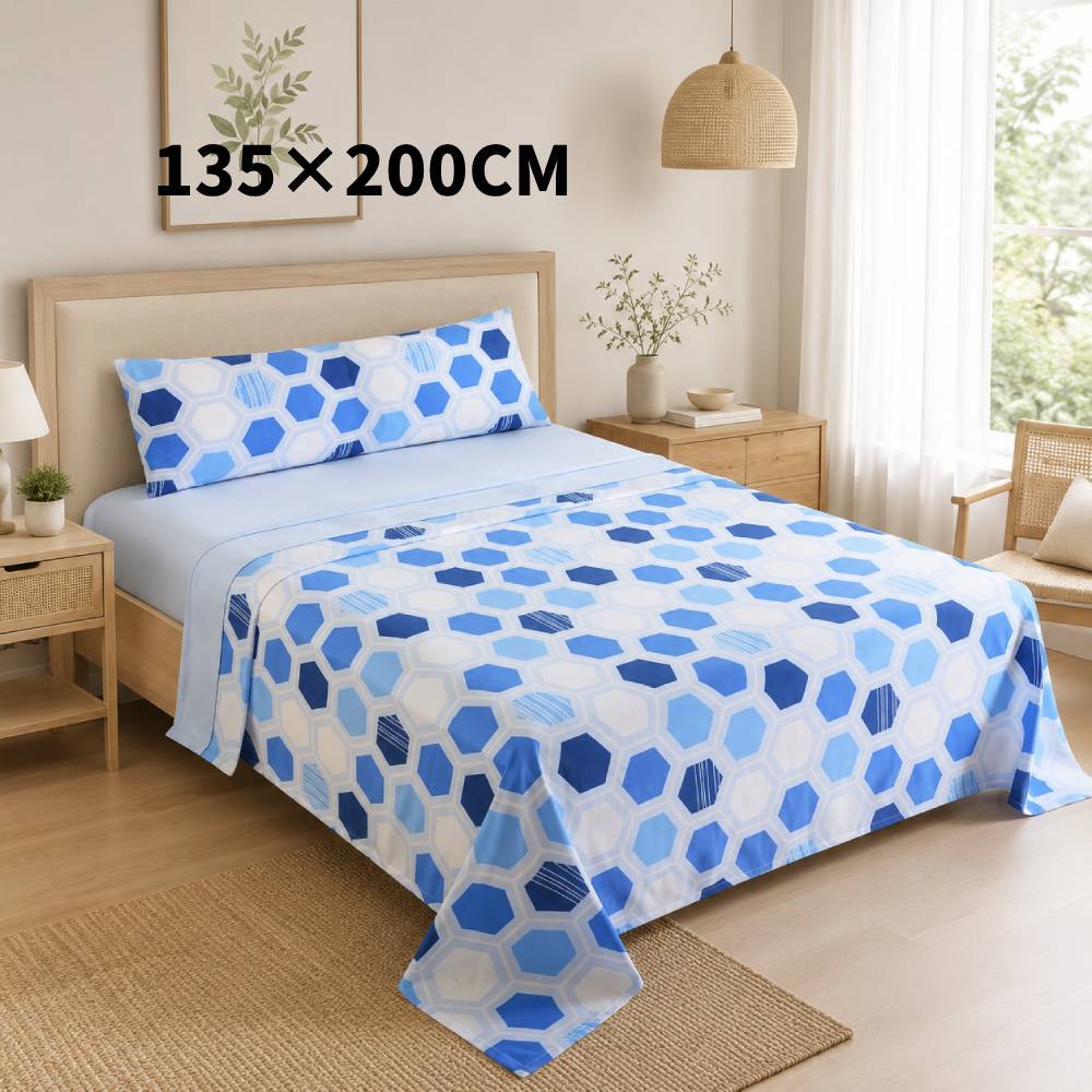 TEMU Juego de cama de | Juego de cama de de felpa cepillada | Juego de cama de con estampado colorido | sábana, sábana ajustable y de almohada |