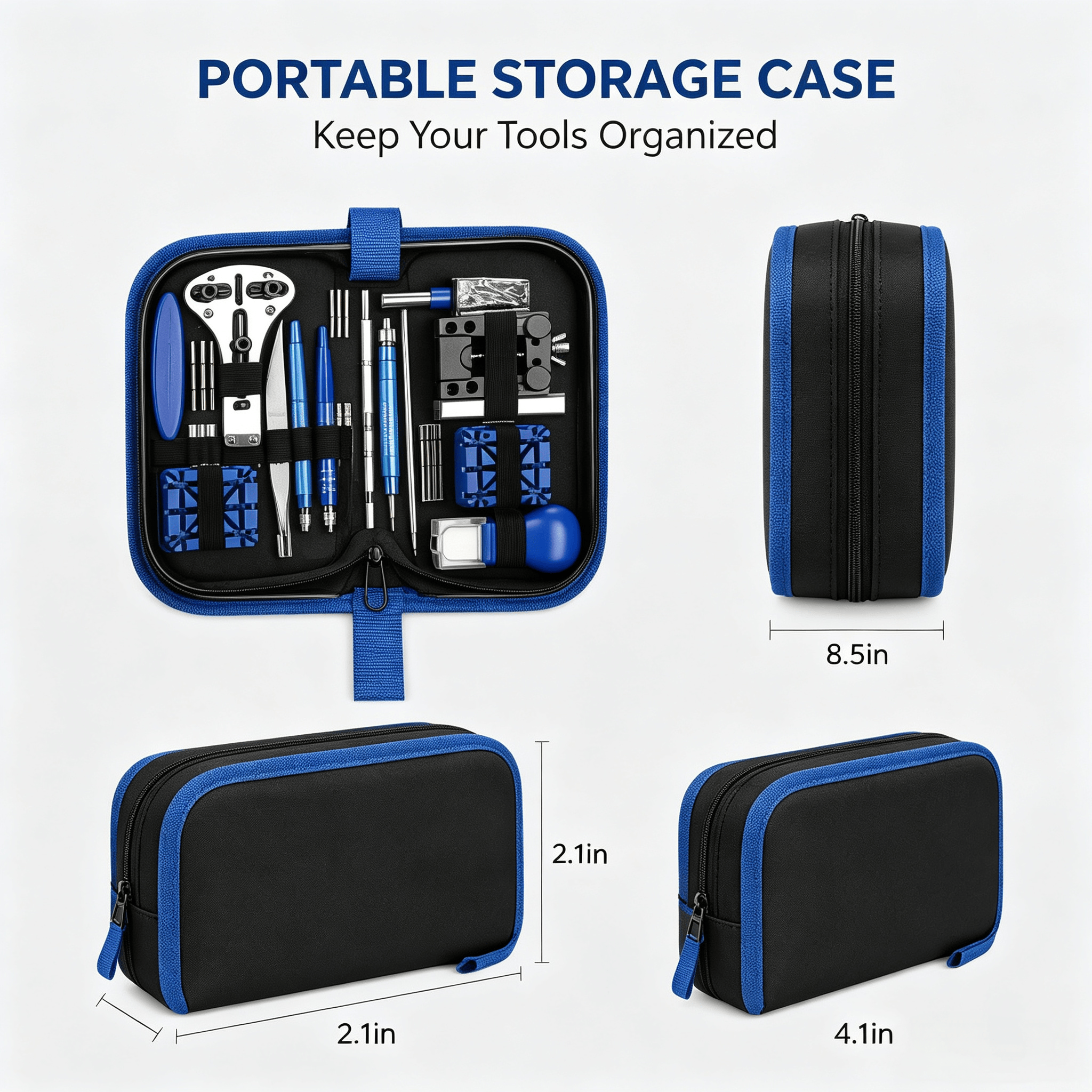 185pcs Professional Watchmaker Tool Kit, Manual Watch Repair And Maintenance Set With Precision Tools For Strap Sizing, Link Removal, Case Back Opening And Watch Adjustment