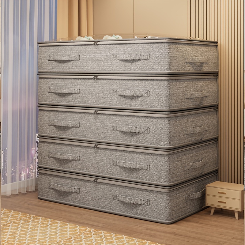 3pcs Foldable Under-Bed Storage Organizers for Clothes